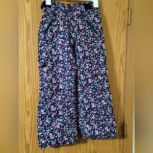 Navy Blue with Polka Dots Sears Brand Girls Snow Pants Size 7/8 Small